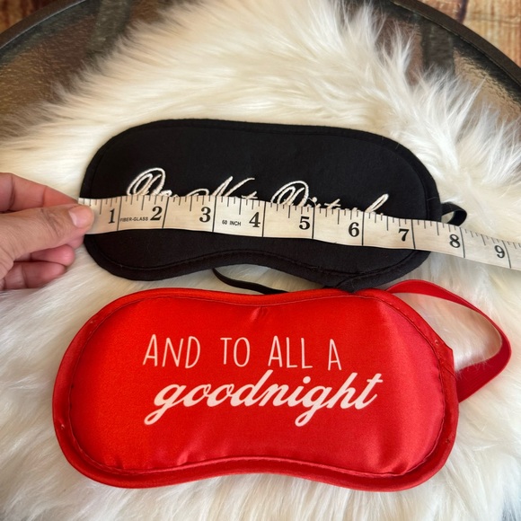 Themed Light Blocking Sleep Eye Mask Bundle of Two Red and Black - Picture 5 of 7